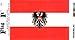 Austria flag decal for auto, truck or boat