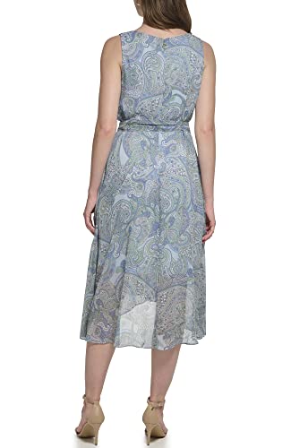 Image of Tommy Hilfiger Women's V-Neck Self Tie Midi Dress