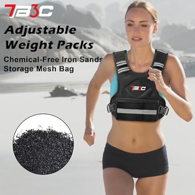 Adjustable Weighted Vest for Men and Women,04-10lb/11-20lb/20-32lb Vest with 6 Ironsand Weights for Strength Training,Body Weight Vest Exercise Set for Running, Walking and Home Workouts