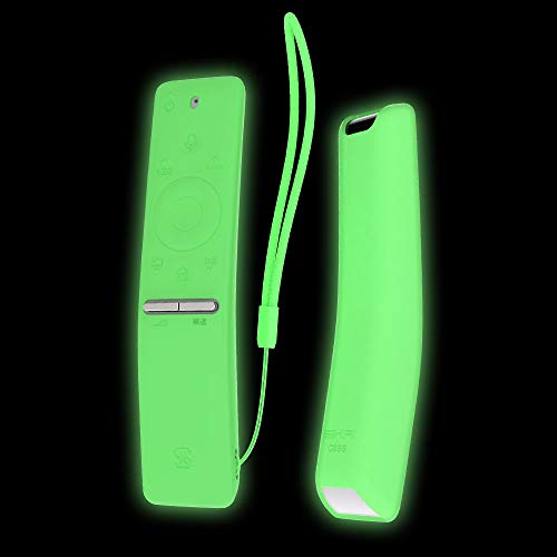 Samsung Remote Case Sikai Shockproof Silicone Full Protective Cover For Samsung Bn59-01241A Bn59-01242A Bn59-01260A Bn59-01259E Remote Holder Dust-Proof Anti-Lost With Hand Strap (Glow In Dark Green) #TOP21