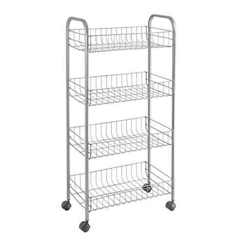 Metaltex ASCONA - Carro Multiuso con Ruedas. 4 Cestas....