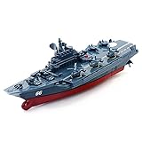 UJIKHSD 2.4GHz Remote Control Battleship Waterproof Educational Toys Aircraft Carrier RC Ship...