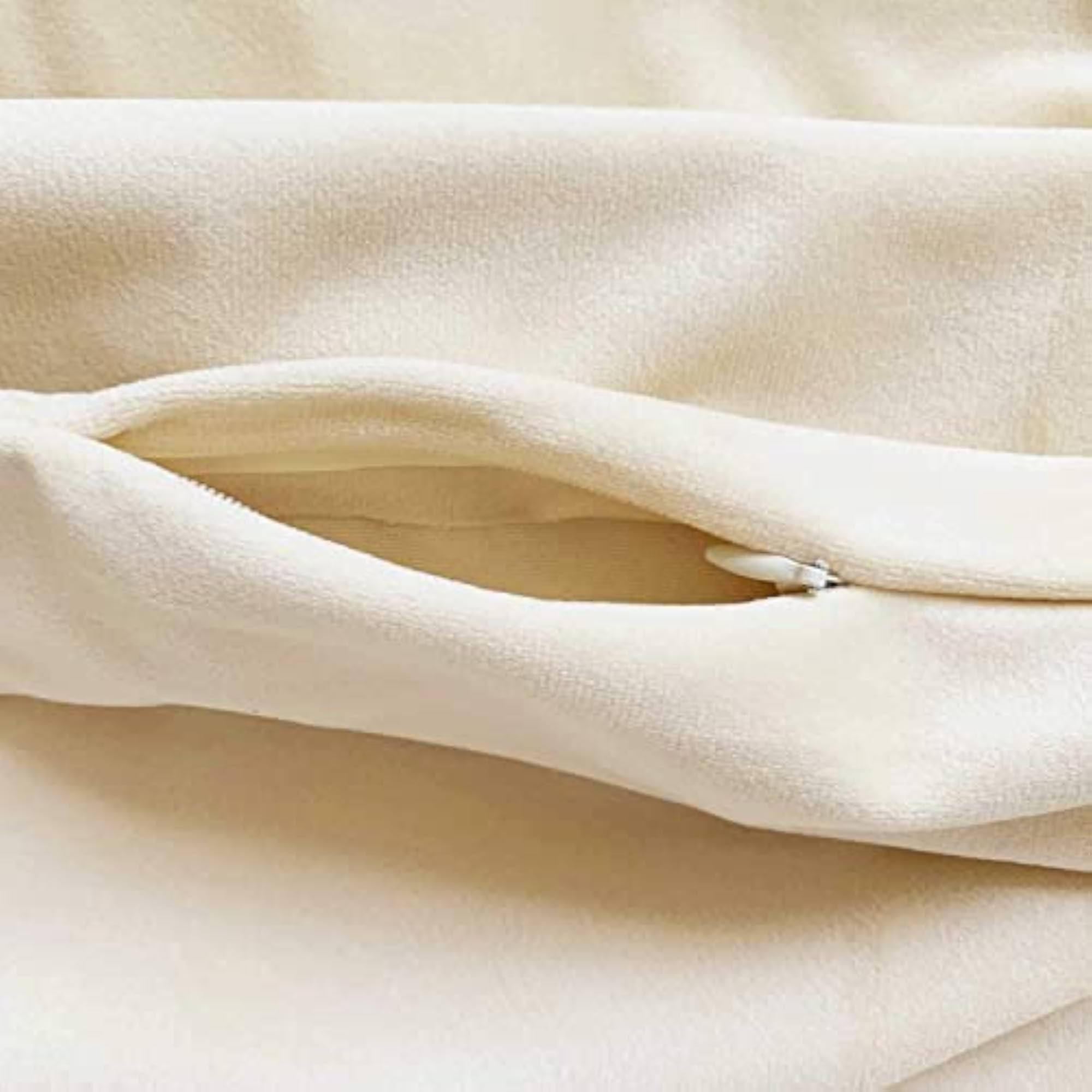 Ultra Soft Velvet Cushion Cover Beige 12x18