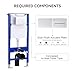 HOROW Concealed Toilet Tank Carrier, In-Wall Carrier System for Wall Hung Toilets, Wall Mounted Toilet Carrier with Chrome Actuator Plate, 1.1 GPF / 1.6 GPF Dual Flush