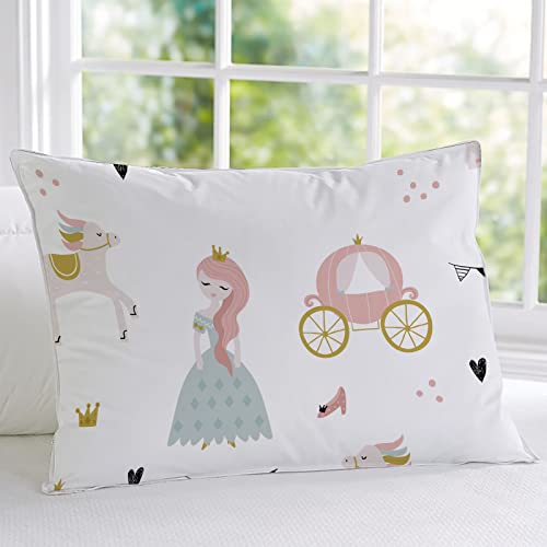 Musolei Princess Fitted Sheet Set Cute Girl Castle Sheet Girls Teens Kids Bedding Set 1 Deep Pocket Fitted Sheet With 1 Pillowcases Microfiber Twin Size #TOP4