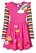 SFreeBo Vestito Bambina Unicorno Arcobaleno Vestiti Bambina Maniche Lunghe Ricami Stampati Abito Bambina 6-7 Anni