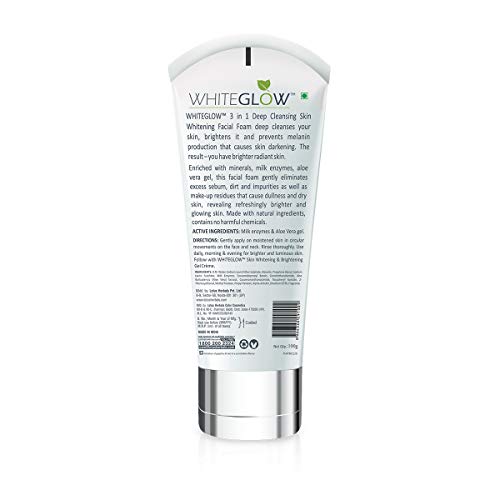 Image of Lotus Herbals Radiant Pearl Facial Kit For Lightening & Brightening Skin, 37G(Single Use) &Whiteglow 3-In-1 Deep Cleansing Skin Whitening Facial Foam, 100G