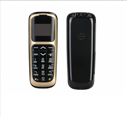 LONG-CZ V2 Bee - Mini telefono cellulare con Bluetooth, mini telefono cellulare in plastica con cambio vocale, micro SIM Card, sblocco (oro)