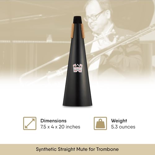 image for Denis Wick Synthetic Straight Mute for Trombone, 5572 - Warm Resonance