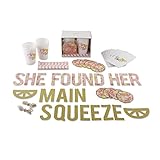 Kate Aspen, 49 Piece'She Found Her Main Squeeze' Bachelorette Party Kit, Yellow/Pink/White and Gold