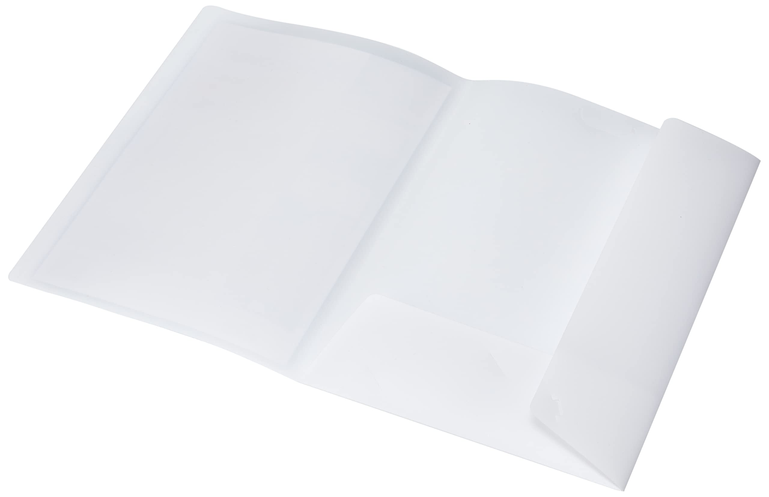 Chemise à 2 rabats personnalisable CARTOCOM de. En polypropylène. Coloris Blanc. - Lot de 10
