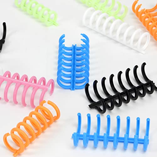 Rayson Click Binding Spines, 34-Hole Click Binding Ring for A4 and U.S. Letter Size Paper, Multi-Color, 1/2\" Diameter, 3:1 Pitch, Binds Up to 90 Sheets, 30 Pack - Thumbnail 7