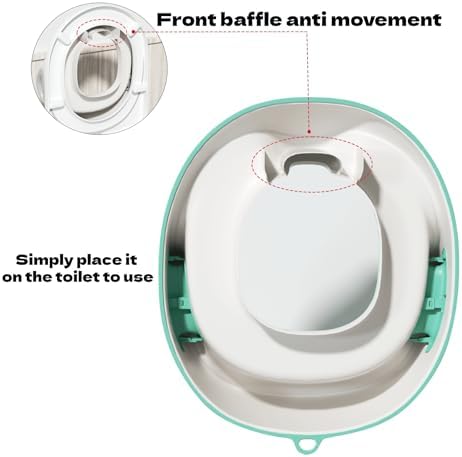 Potty Training Seat for Boys and Girls – Baby Potty Training Seat with Detachable Soft Cushion Sturdy Handle and Backrest，Toddler Potty Training Toilet Seat for Kids, Splash Guard for Toilet Toddler — view 4