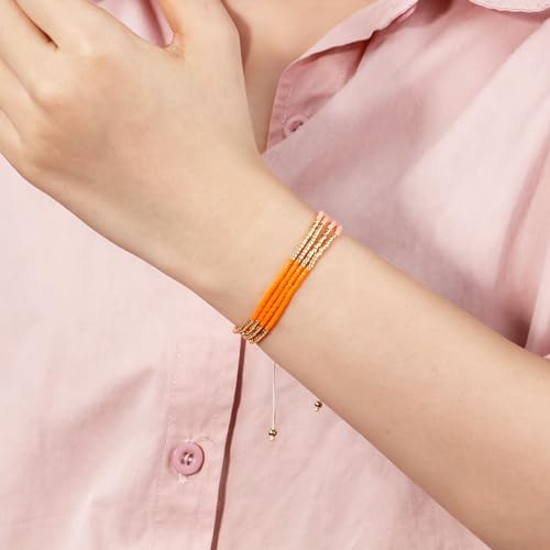 Image of KELITCH Layered Miyuki Beads Bracelets Adjustable Strand Bracelets Bangles Bohemian Style Summer