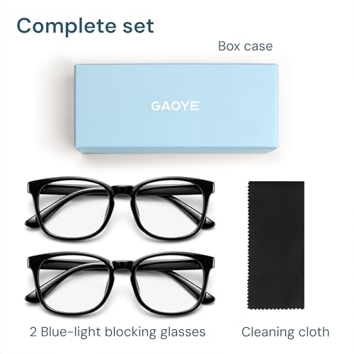 Image of Gaoye Blue Light Blocking Glasses -Fashion Square Eyeglasses, Anti UV Ray Computer Gaming Glasses Blue Blockers for Women /Men