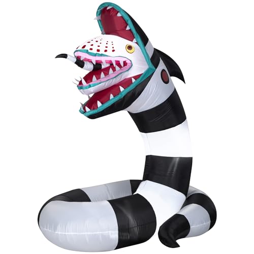 Gemmy 6 Foot Beetlejuice Sandworm Light Up Halloween Inflatable Lawn Decoration