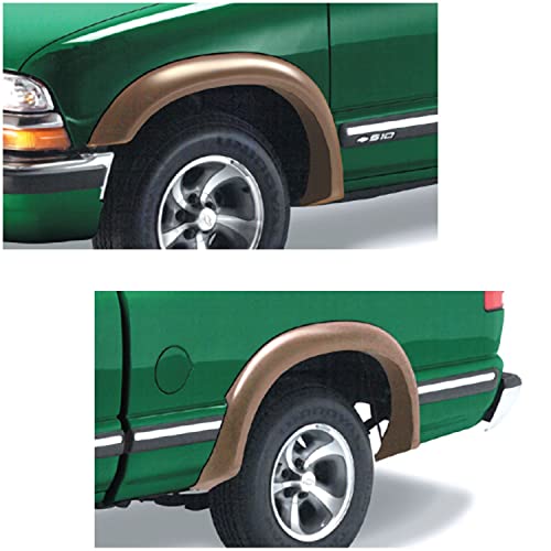 Bushwacker Extend-A-Fender Extended Front & Rear Fender Flares | 4-Piece Set, Black, Smooth Finish | 41907-11 | Fits 1994-2003 Chevrolet S10 Fleetside w/ 7.4' Bed; 95-05 Blazer (Excludes ZR2 Models)