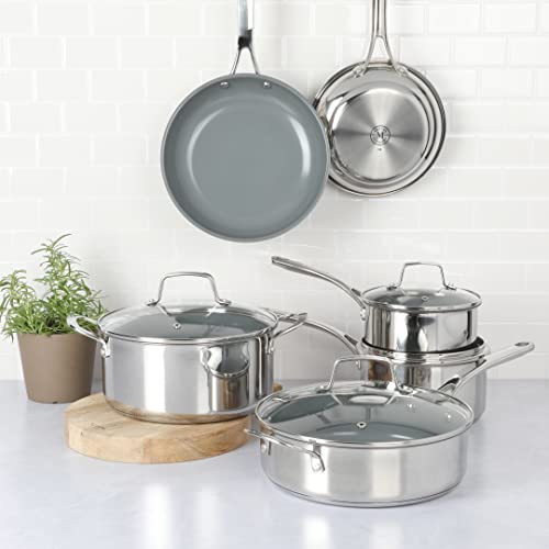 Martha-Stewart-Delaroux-10-Piece-Stainless-Steel-Cookware-Set-wPFAs-Free-Premium-Nonstick-Ceramic-Interior