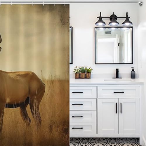 Rideau de douche imperméable en polyester Antilope 183x183cm - 5