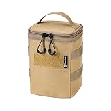 Thous Winds Laternen Aufbewahrungstasche, Camping Petroleumlampe Tasche für ”Memory” Kerosin Laterne, Verschleiß-, Reiß- und Wasserfest, mit YKK-Zweifachreißverschluss (Khaki)