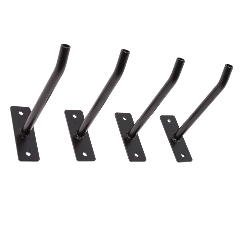4x Felgenhalter Reifenhalterung Wandhalterung für Autoreifen & Felgen – stabile Wandhalter für Reifen und Felgen, Reifenaufbewahrung platzsparend, Wandhalter Set für Garage Keller Werkstatt (Schwarz)