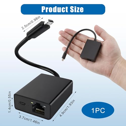 Image of Ethernet Adapter for Fire TV Stick, Firestick Micro USB to RJ45 Ethernet Network Adapter Compatible with Chromecast Google Home Mini, 4K Fire TV and More Streaming Sticks