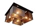 Produktbild Deckenlampe HausLeuchten JLS45BR6D-WENGE 45x45 cm Deckenleuchte Leuchte Lampe 4-flammig Wohnzimmer Schlafzimmer Küche Lampe Kinderzimmer LED-geeignet (GRAU/BRAUN)