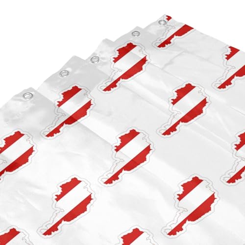 Rideau de douche polyester anti-rouille à bouton-pression 183cm - 6