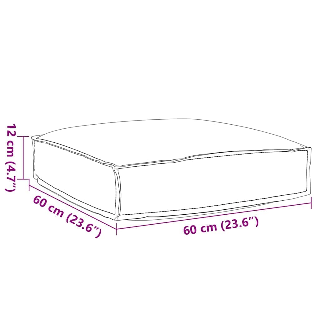 vidaXL Cuscino Grigio 60 x 60 x 12 cm Tessuto Oxford per Salotto, Resistente all'Acqua