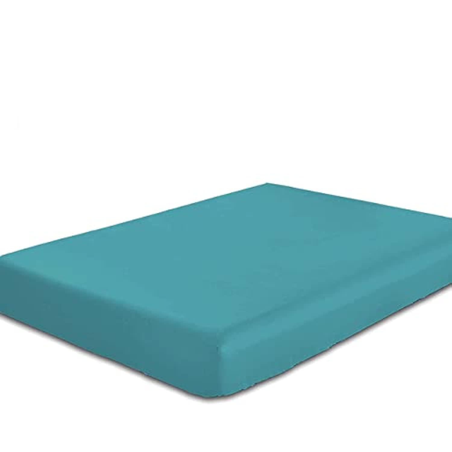 Cotton Home 1PC Fitted sheet- Teal 125x200cm / 47x79inch Supersoft Mattress Cover Fits Upto 25cm Deep Pocket Breathable Washable Bedding & Linen Cover