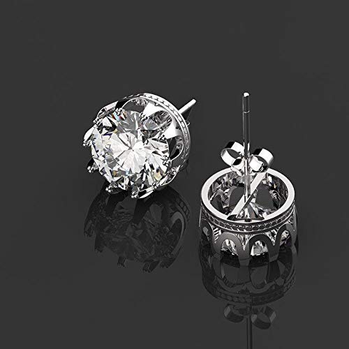 Boucles d'oreilles argent sterling 925 femmes mariage 8mm