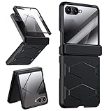 LEIAU Armor case for Samsung Z-Flip-7: Full-Body Military Grade Protective Phone Case [Anti-Slip] Heavy Duty Cover with Screen Protector Wireless Charging for Galaxy Z Flip 7 5G(2025) Black