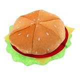 [Housoutil] バーガー 帽子 ハンバーガー コスチューム 帽子 冬 キャップ パーティー ベレー帽 コスチューム 大人用 パーティー ショッピング ベレー帽 装飾 バーガー 帽