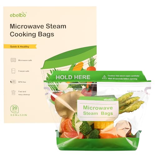 ebelbo 20 Count Microwave Steam Bags 8.8