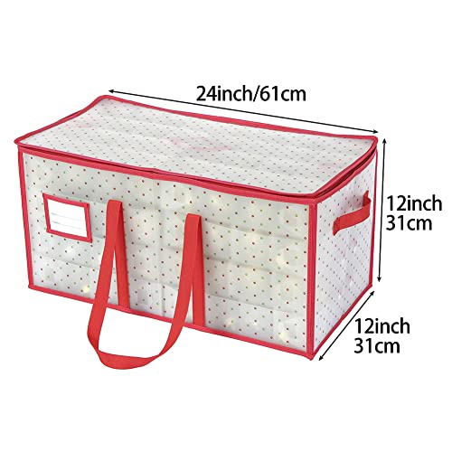 Sattiyrch Plastic Christmas Ornament Storage Box With Dual Zipper Closure thumb #1