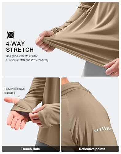 Image of Men's Sun Protection Hoodie Shirts Long Sleeve UPF 50+ Swim Shirts for Men Rash Guard Fishing Shirt Quick Dry