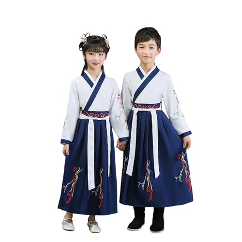 Genérico Disfraz Medieval Niña Hanfu Infantil. Traje Chino Tradicional Para Niños Y Niñas En Actuaciones. Ropa De Cosplay De Estudiante Antiguo Para Edades 4-16 Años. Disfraz Carnaval Cultural