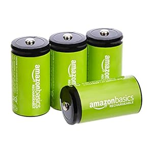 AmazonBasics NiMH-oplaadbare batterijen, 4 stuks C-cellen