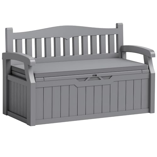Flamaker 80 Gallon Storage Bench with Cushions Outdoor Indoor, Durable