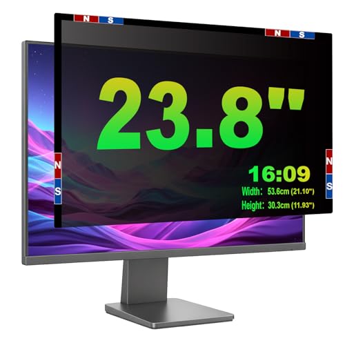 ruord Magnetischer Sichtschutzfolie für 23.8 Zoll 16:9 Monitor