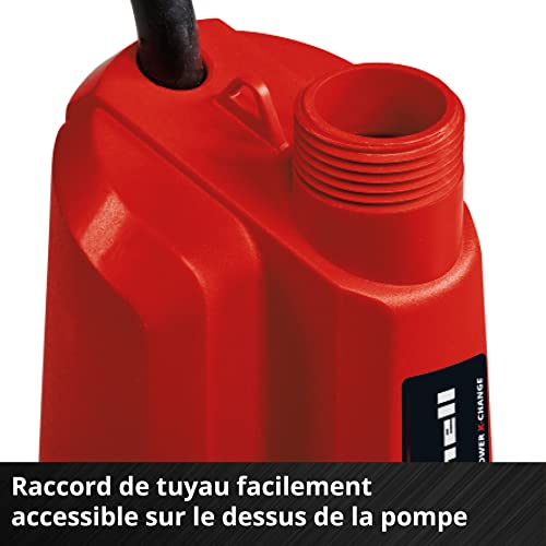 Pompe d’évacuation eaux claires sans fil GE SP 18 Li Capacité 5000 /h Profondeur d'immersion 4 sans batterie - vue 7