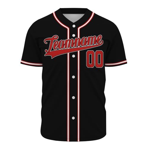 Custom Baseball Jersey Personalized Baseball Jersey with Button Plackets Short Sleeve for Baseball Games and Practice miniatura 2