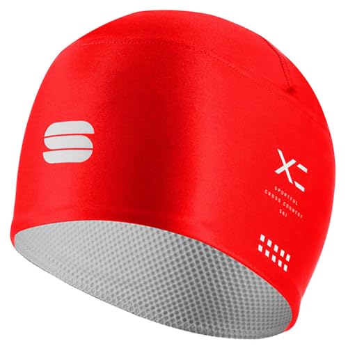 Bonnet Sportful Squadra unisexe rouge extensible protège oreilles froid