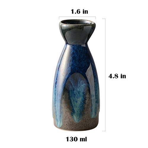 Sizikato 5-Piece Kiln-Change Ceramics Sake Set Include 1Pcs Sake Bottle And 4Pcs Sake Cups #TOP1