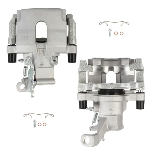 Image of ECCPP 19B3896 19B3897 Rear Left & Right Disc Brake Caliper Assembly | w /Bracket Fit For Jaguar For S-Type, For Vanden Plas, For XF, For XJ, For XJ8, For XK, For XKR