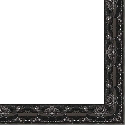 CountryArtHouse Picture Frame Moulding (Wood) 100ft bundle - Traditional Black Finish - 3.25" width - 3/4" rabbet depth
