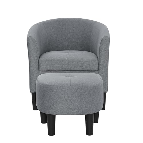 Sillón con Ottoman Gris y Tapizado en Poliéster miniatura 3