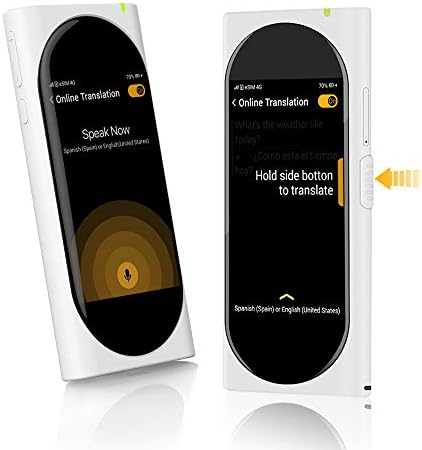 Langogo Genesis Portable Language Translator Device, 100+ Languages Pocket Translator, Real-time Voice Translator with Offline Translation, Built-in Data, 3.1inch Retina Display Traductor, White