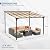 SUNCROWN 10'x12' Hardtop Gazebo, Wall-Mounted Gazebos Pergola, Outdoor Reclining Gazebos with Metal Frame, Lean to Gazebo Metal Awnings for Patio, Deck, Backyard, Porch, Lawns