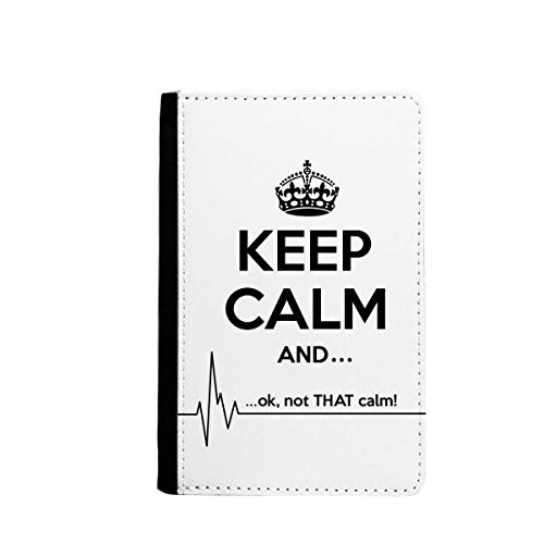 Étui portefeuille de voyage Keep Calm Noir protège passeport compact multicolore classique